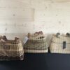 sac à main osier blanc et cuir noir – Image 5