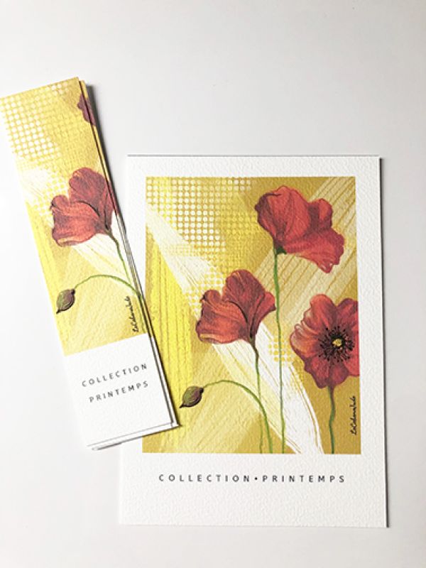 carte florale - coquelicots